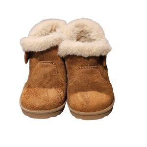 Kids Wonder Nation Tan Ankle Boots with Plush Lining Sz 6
